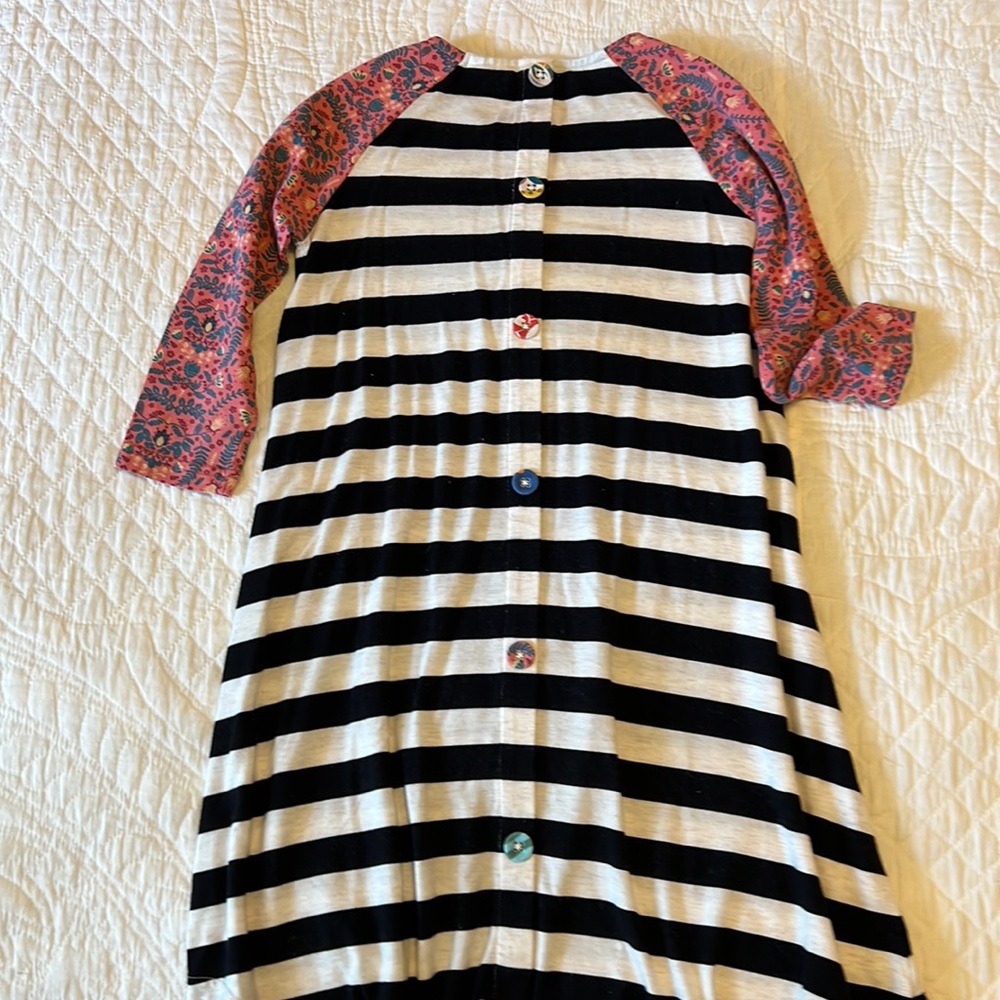Matilda Jane Girls Dress Incantation 435 Collection Black Striped EUC - Picture 5 of 8